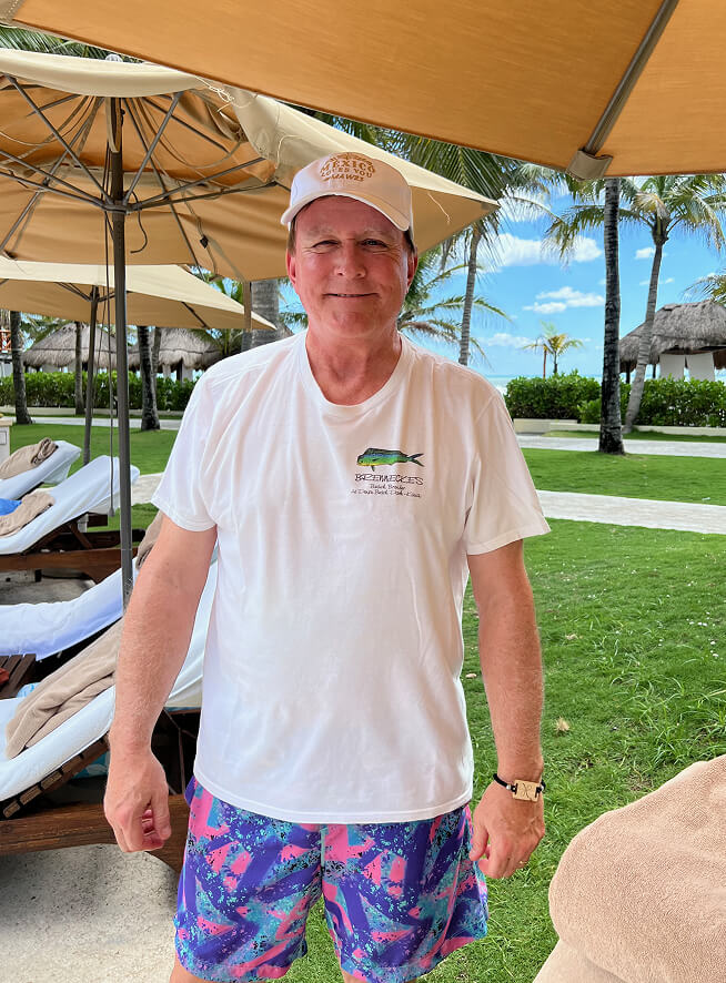 David at a beach location