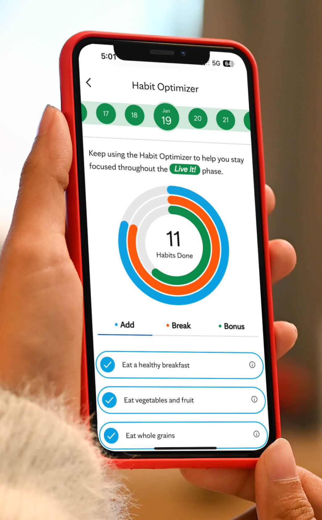 Christie used the Mayo Clinic Diet Habit Optimizer to improve her habits.