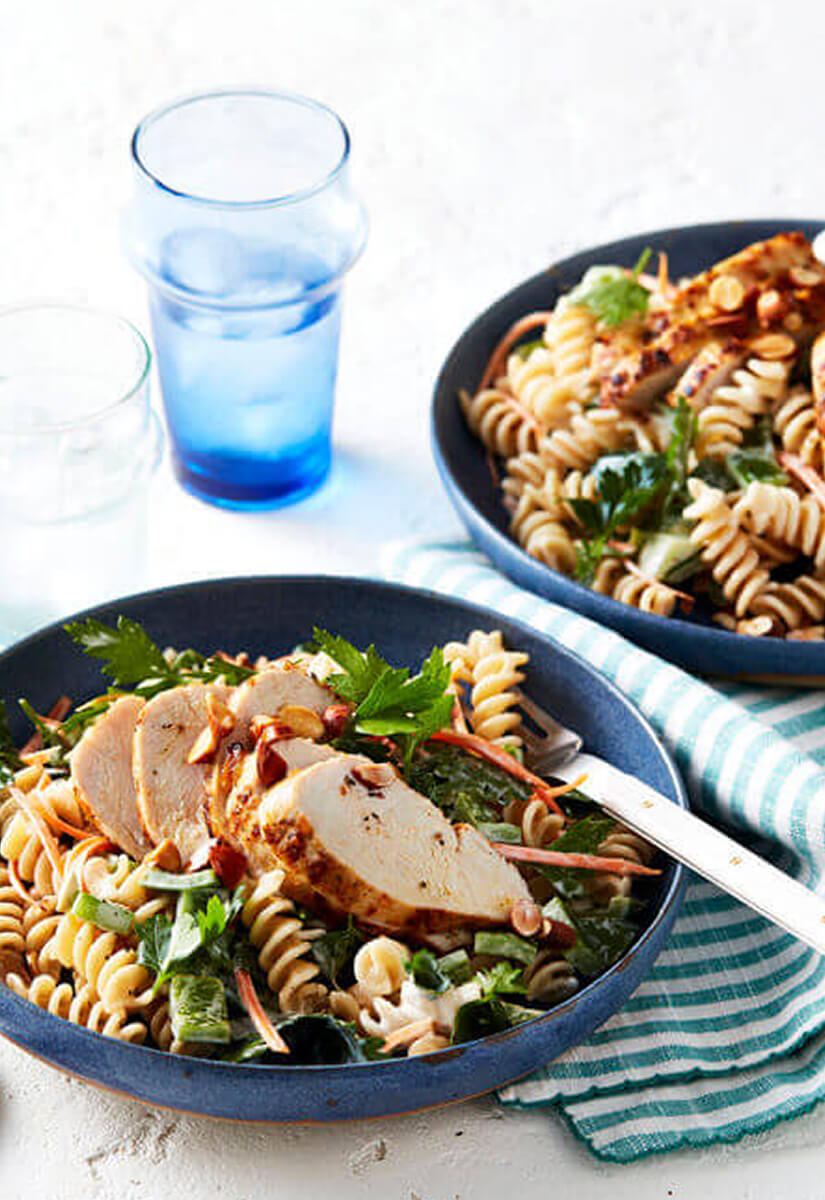 Creamy chicken pasta salad